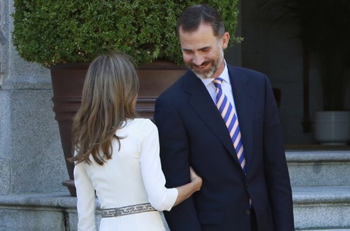 Los Príncipes de Asturias muy cómplices rececpción Máxima y Guillermo, Zarzuela