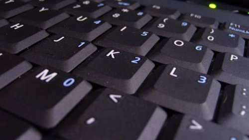 Teclado de un ordenador portátil.