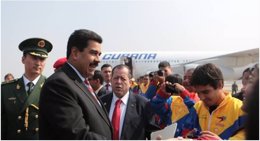Nicolás Maduro llega a China