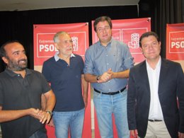 Óscar López Junto A Gacía Page, Vicente Valle Y M.A Morales, Del PSOE