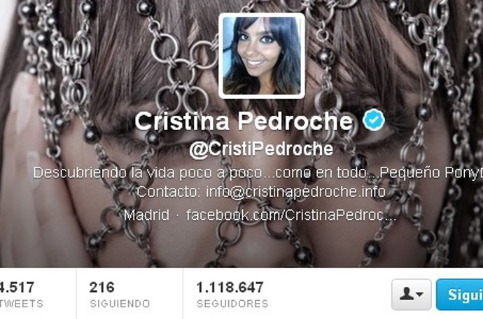 CRISTINA PEDROCHE LA PRIMERA ESPAÑOLA CON MÁS DE UN MILLÓN DE SEGUIDORES