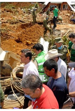 Peña Nieto visita als zonas afectadas por las lluvias