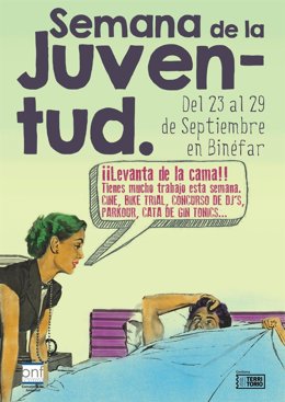 El Ayuntamiento de Binéfar conmemora a partir de este lunes la Semana Joven.