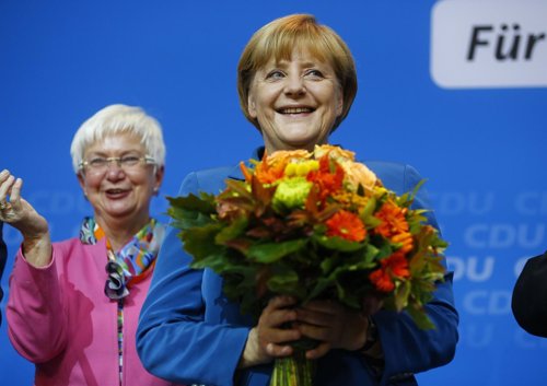 Angela Merkel, tras ser reelegida como canciller de Alemania