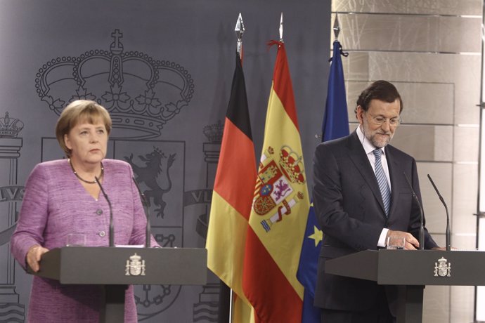 Rajoy y Merkel en La Moncloa