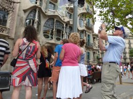 Turistas en Barcelona