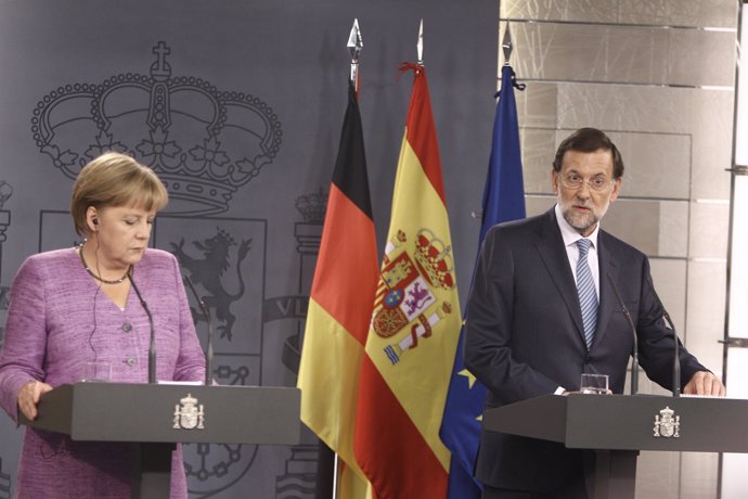 Rajoy y Merkel en La Moncloa