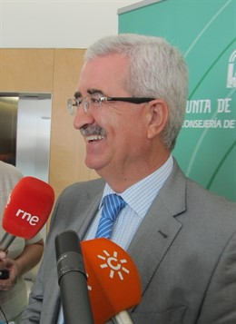 El consejero de Presidencia, Manuel Jiménez Barrios, hoy en San Telmo