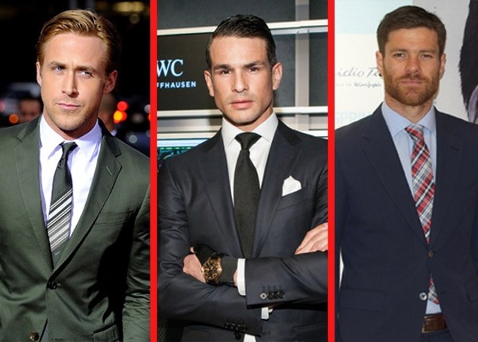 Xabi Alonso, Ryan Gosling,  José María Manzanares los hombres mas elegantes