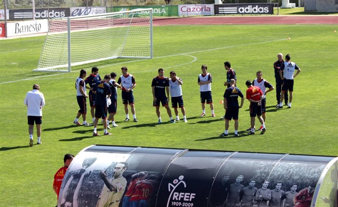 Entrenamiento  De La Seleccion Española 
