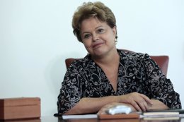 La presidenta brasileña, Dilma Rousseff, durante una reunión en el palacio Plana