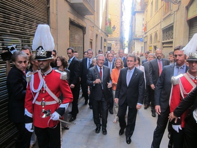 Xavier Trias y Artur Mas en el Día de la Mercè de 2012