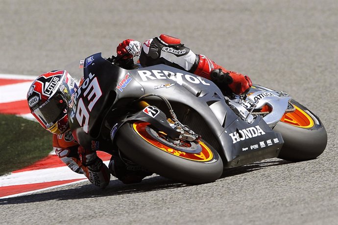 Marc Márquez en el test en Misano