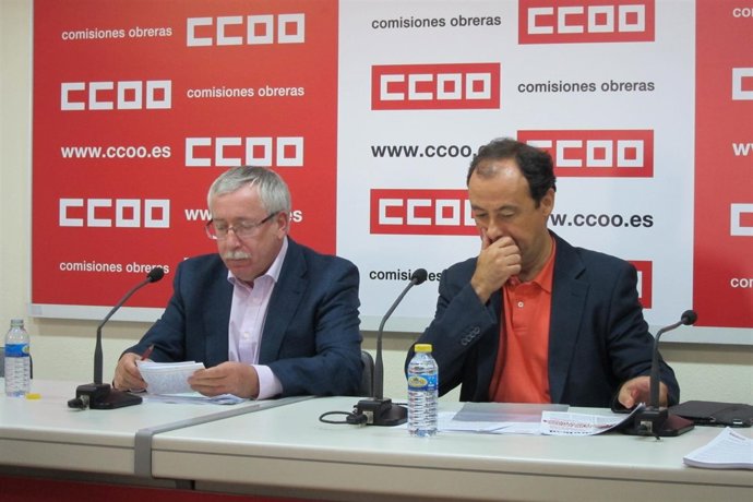 Secretario general de CC.OO., Ignacio Fernández Toxo, y Carlos Bravo