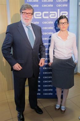 Santiago Aparicio y Joana Torrents en la Jornada celebrada en Valladolid