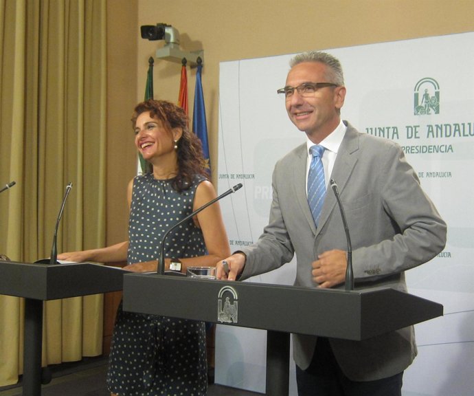 María Jesús Montero y Miguel Ángel Vázquez, este martes