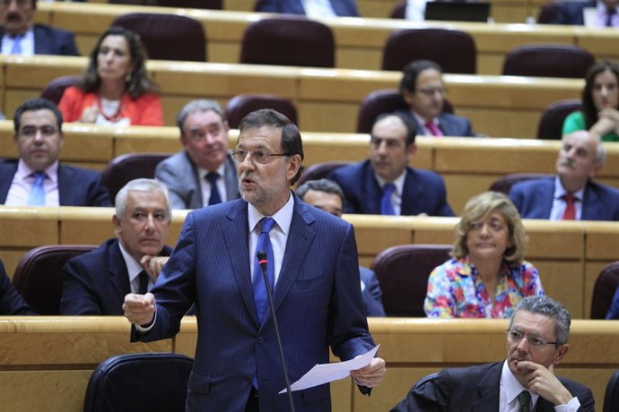 Mariano Rajoy en el pleno del Senado