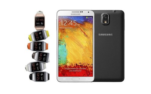 Samsung Galaxy Gear (izq) y Samsung Galaxy Note 3