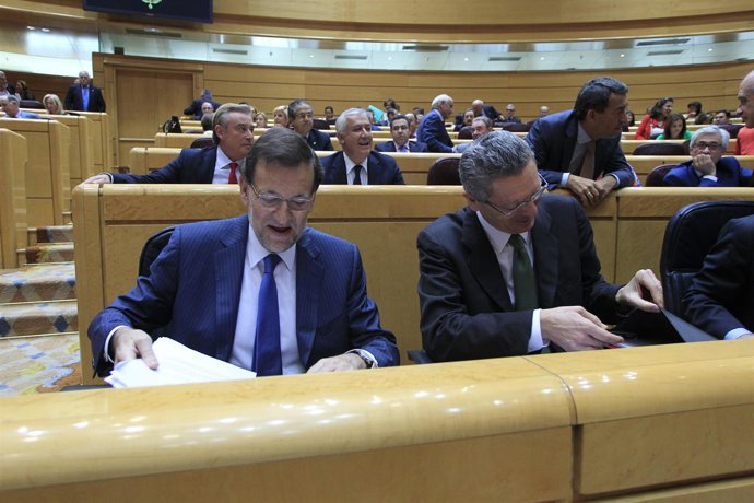 Mariano Rajoy en el Pleno del Senado