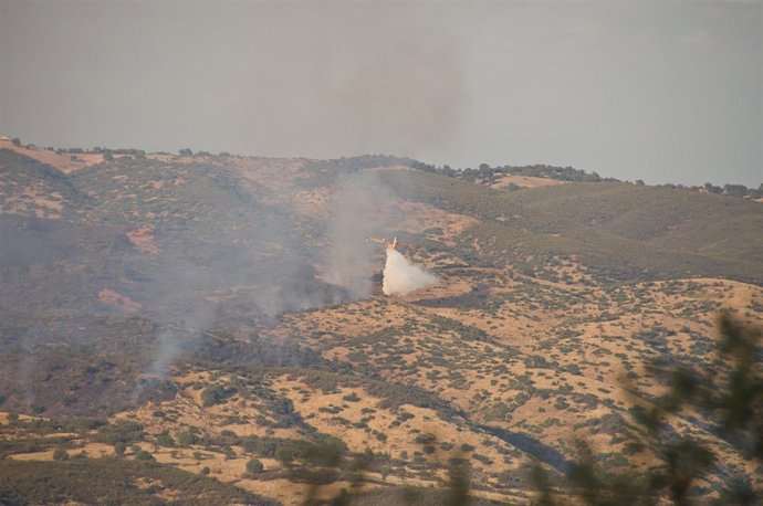 Actuación en el incendio de la base militar de Cerro Muriano