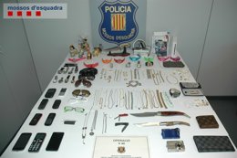 Artículos recuperados a dos ladrones de casas