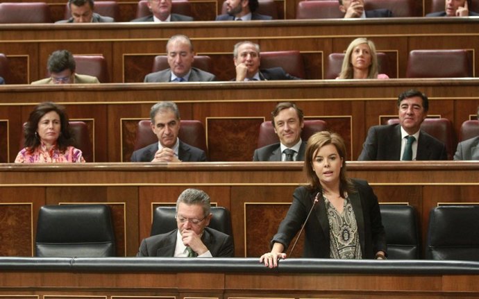 Gallardón y Santamaría en el Pleno del Congreso