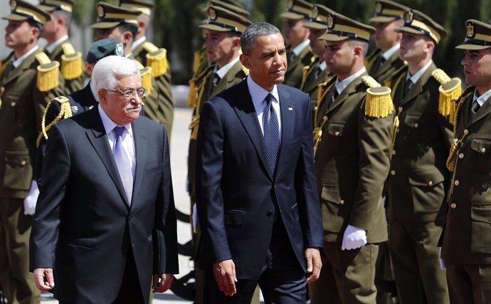Barack Obama y Mahmud Abbas 