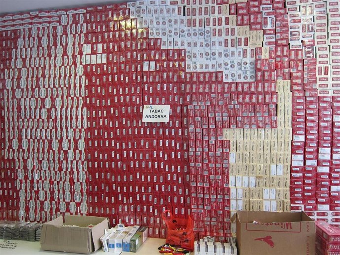 Tabaco de contrabando incautado