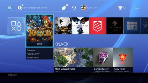 Sony publica nuevas imágenes de la interfaz de PlayStation 4
