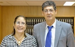 Diego Valderas, hoy junto a la ministra de Gobernación de Nicaragua