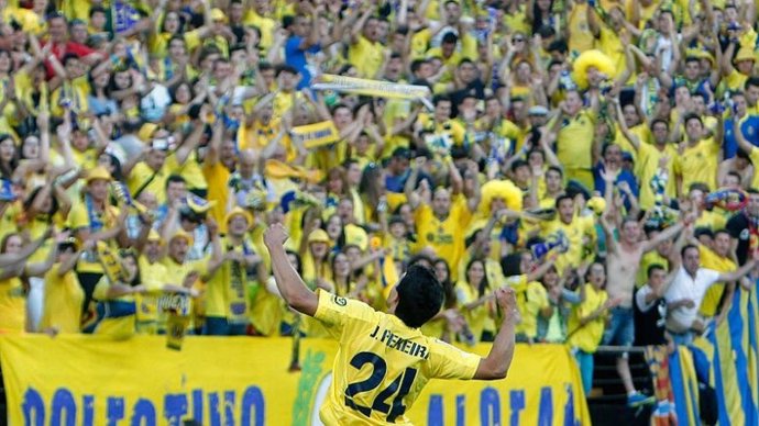 Jonathan Pereira celebra un gol con el Villarreal