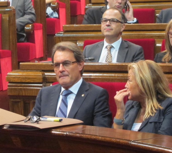 Artur Mas y Joana Ortega en el Debate de Política General