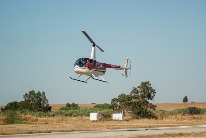 Helicóptero de las rutas de 'Foodies Andalucía'. 