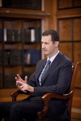 El presidente sirio, Bashar al-Assad, durante una entrevista con el canal de tel