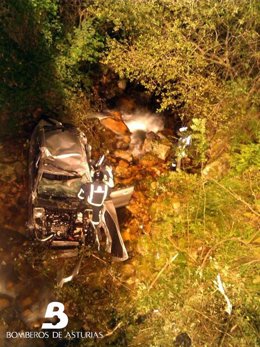 Estado en el que quedó el coche. 