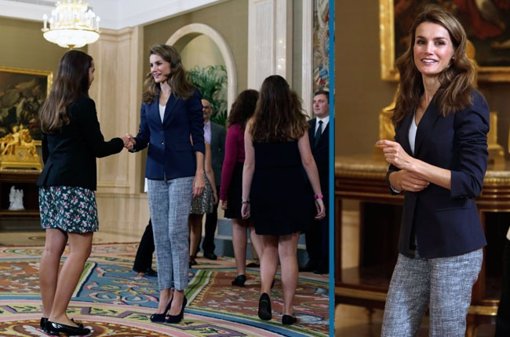 La Princesa Letizia sigue con la agenda real entre visita y visita al rey