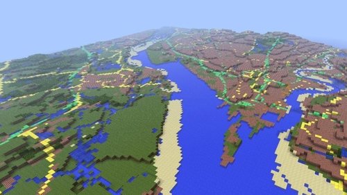 Minecraft map of Southampton Water Gran Bretaña