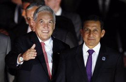 El presidente de Chile, S. Piñera, y el presidente de Perú, O. Humala