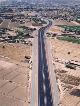 Imagen de la carretera autonómica RM-11 antes de los terremotos del pasado 2011