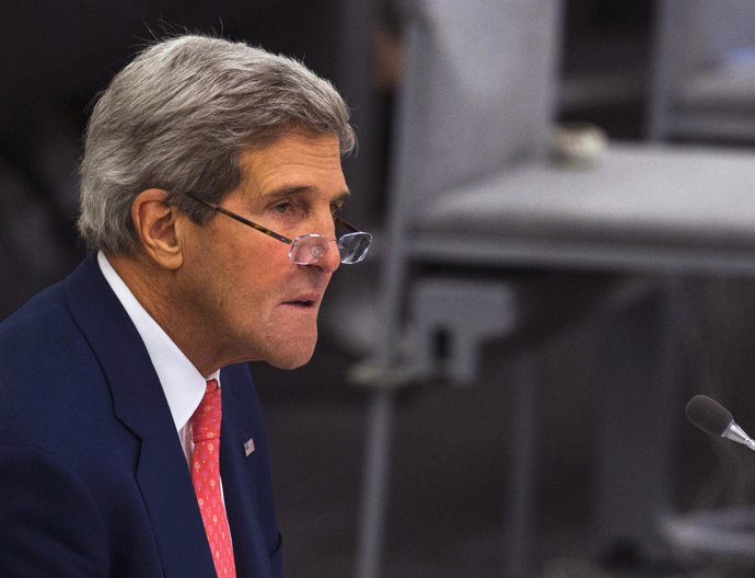 El secretario de Estado estadounidense, John Kerry, durante un encuentro en los 