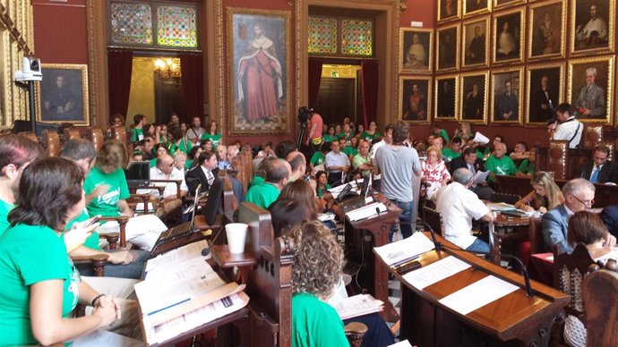 La marea verde en el Pleno del Ayuntamiento de Palma