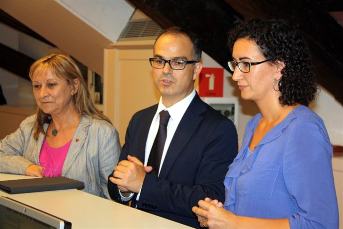 Mercè Jou, Jordi Turull i Marta Rovira