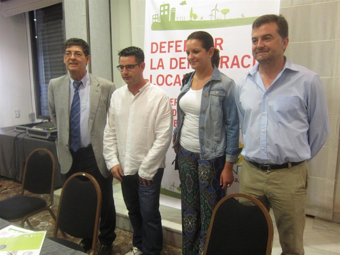 Diego Valderas, Pedro García, Mari Carmen Cantero y Antonio Maíllo