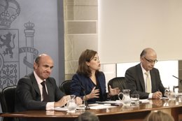 Soraya Sáenz de Santamaría en el Consejo de Ministros