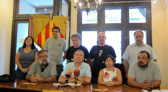 Rueda de prensa del acto de presentación del manifiesto 'Dret a Decidir'