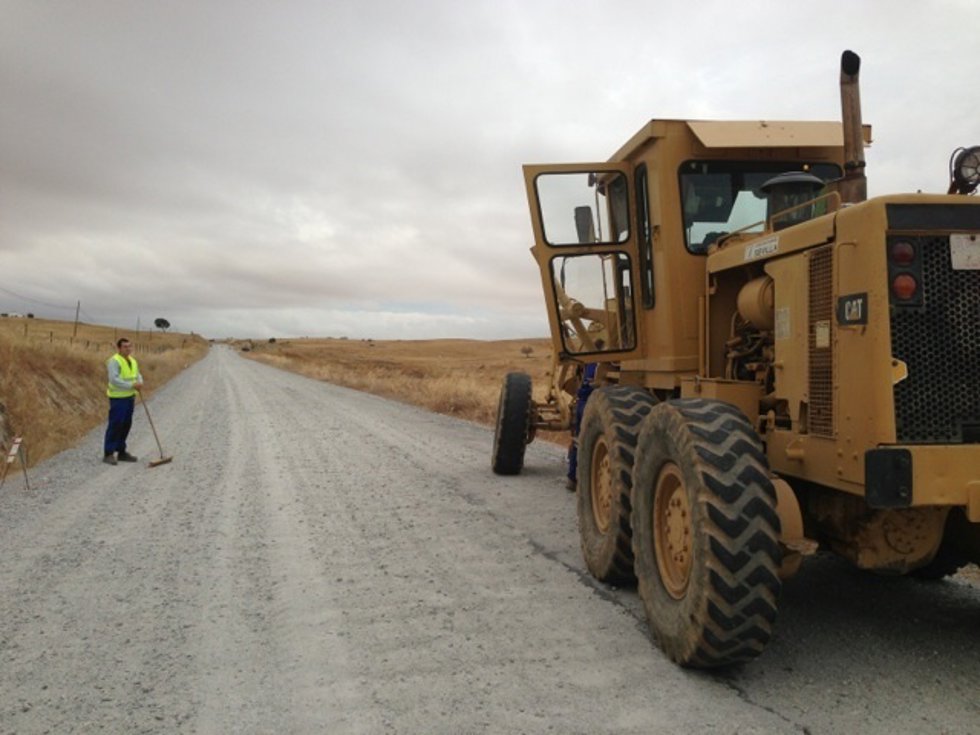 Obras En La Carretera De Ibahernando (Cáceres)