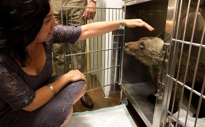 La consejera, con la osezna