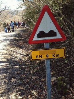 IU-Altoaragón solicita que se mejore la pista de acceso a Bergua.
