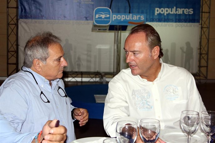 Rus y Fabra en en un almuerzo con alcaldes en Algemesi