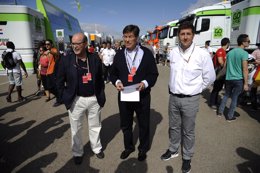 Antonio Gasión, Arturo Aliaga y Tomé Alfonso en MotorLand.